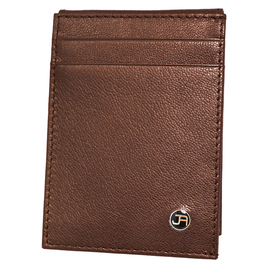 Leather Bi-fold Rifd ID Card Case Wallet