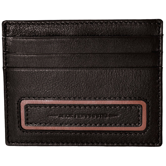 Leather Card Case Rifd Wallet with ID Window Pocket