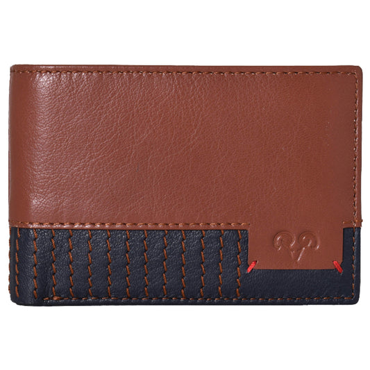 Leather Two Tone Bi-fold Rifd Wallet