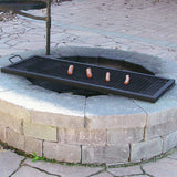 Camping or Backyard Heavy-Duty Steel Round X-Marks Fire Pit Cooking Grilling BBQ Grate