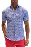 Floral Knit Short Sleeve Shirt