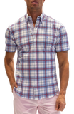 Plaid Knit Short Sleeve Shirt