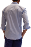 Stripe Cotton Stretch Long Sleeve Shirt