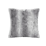 Marselle Faux Fur Square Pillow Brown