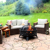 Sunndyaze Steel Fire Pit Nordic Inspired, 34"