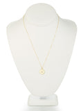 Gold Plated Circle Charm Necklace | W