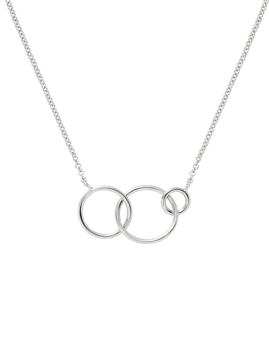 Silver Circles Trio Necklace