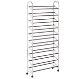30 Pair Chrome Rolling Shoe Tower