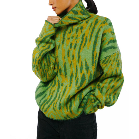Qynn Printed Turtleneck Sweater