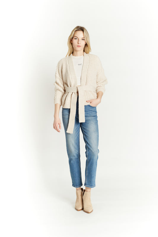 Belted Cardigan by Oat New York