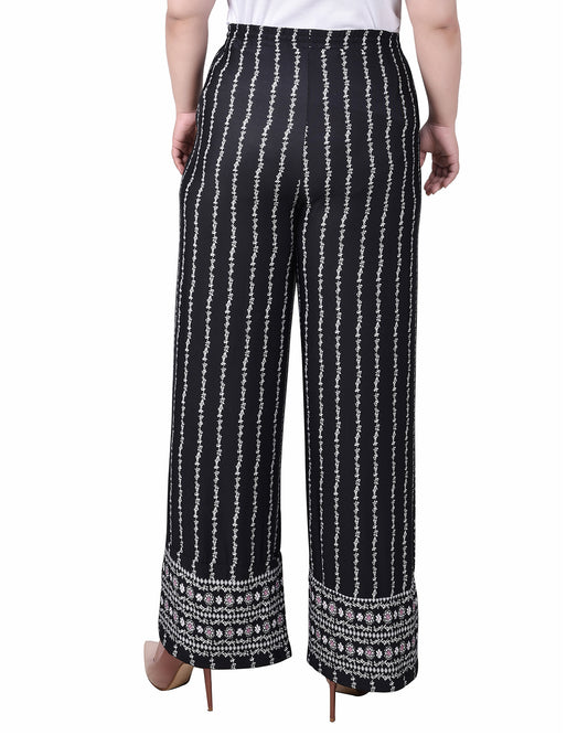 Plus Size Wide Leg Pull On Pant 3