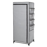Wide Portable Wardrobe Closet with Cover and Side Pockets