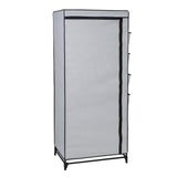 Wide Portable Wardrobe Closet with Cover and Side Pockets