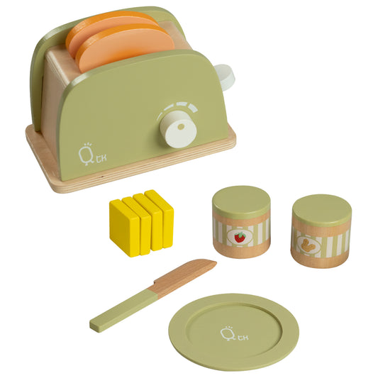 Teamson Kids - Little Chef Frankfurt Wooden Toaster Play Kitchen Accessories