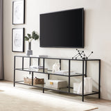 Martel TV Stand with Glass Shelves for TV's up to 80"