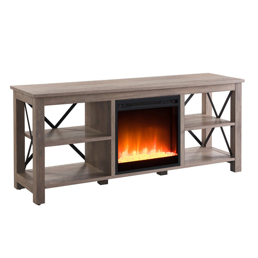 Erland TV Stand with Crystal Fireplace for TV's up to 65"
