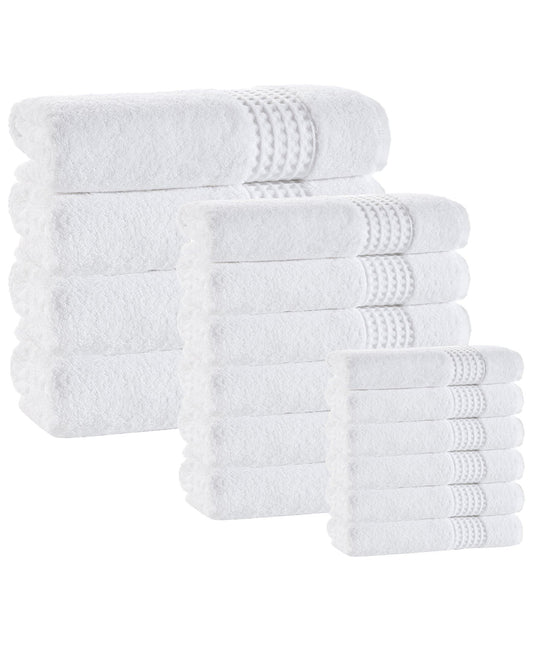 Ela Turkish Cotton 16 Piece Towel Set