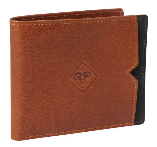 Leather Bi-fold Rifd Front Pocket Wallet