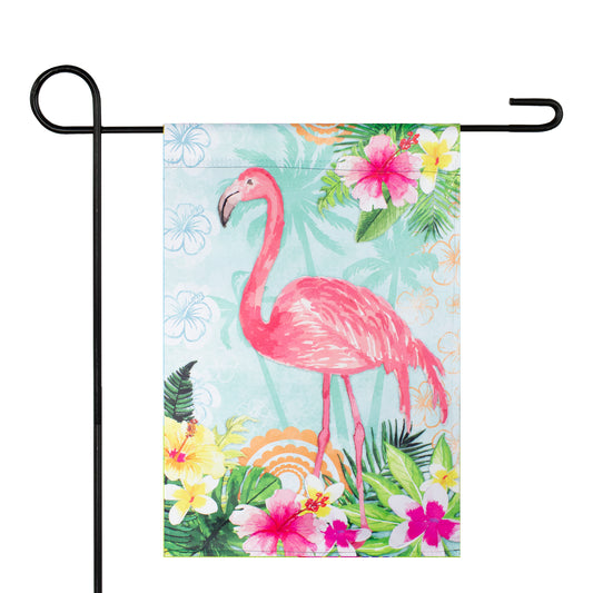 Tropical Flamingo Spring Outdoor Garden Flag