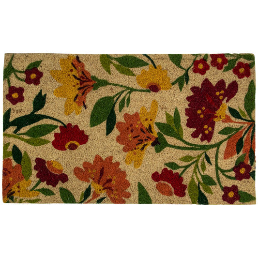 Natural Coir Floral Spring Doormat