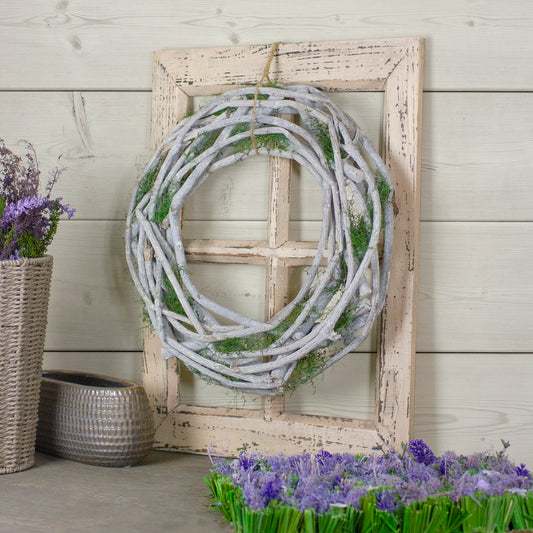 Twig & Moss White Spring Wreath 14"