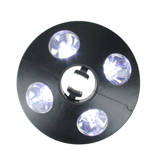 8" Black 4-Panel Patio Umbrella Light with 20 LED's