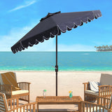 Venice Single Scallop Crank Outdoor Push Button Tilt Umbrella