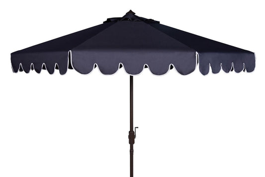 Venice Single Scallop Crank Outdoor Push Button Tilt Umbrella