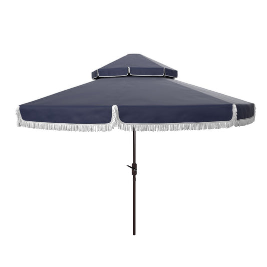 Milan Fringe Double Top Crank Umbrella
