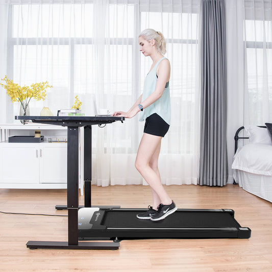 1 Horsepower Under-Desk Walking Treadmill Jogging Exercise Machine with  Remote Controller