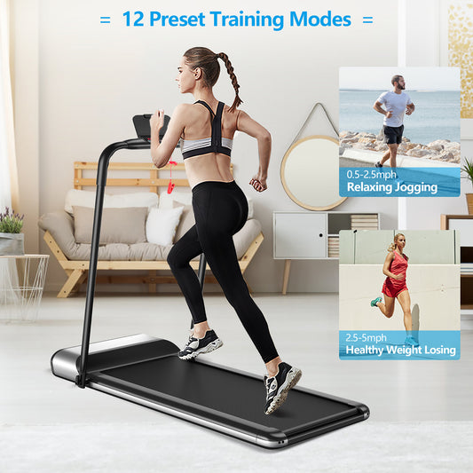 Installation-Free Ultra-Thin Folding Treadmill Exercise Fitness Machine with 5-Layer