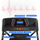 1.0 Horsepower Folding Treadmill Electric Support Motorized Power Running Machine Trainer