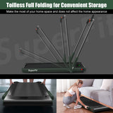 2.25 Horsepower 2 in 1 Folding Under Desk Treadmill with  Remote Control APP
