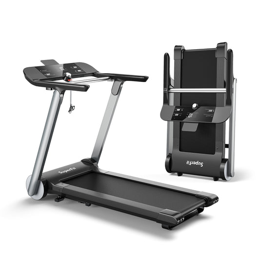 Folding Electric Treadmill Jogging Machine Bluetooth 10 Preset Programs