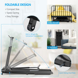 3 Horsepower Folding Treadmill Compact Walking Jogging Machine with Touch Screen APP Control