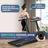 4.75 Horsepower Folding Treadmill with Preset Programs Touch Screen Voice/APP/Remote Control