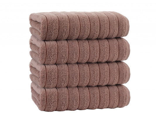 Vague Turkish Cotton 4 Piece Bath Towel Set