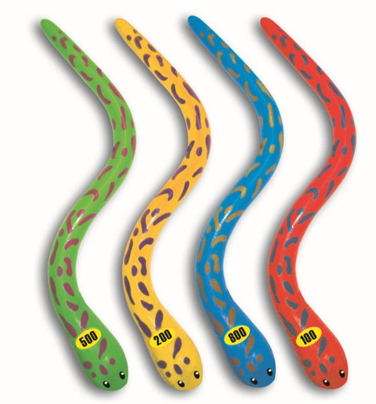 Set of 4 Vibrantly Colored Fun Moray Eel Diving Point Sticks Swimming Pool Toys 10''