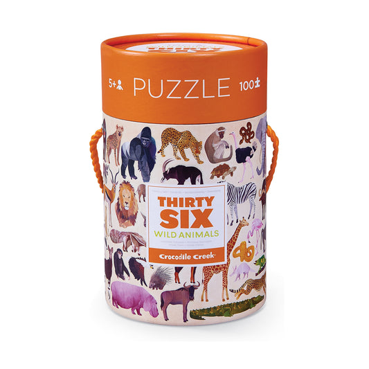 Thirty Six Wild Animals Jigsaw Puzzle: 100 Pcs