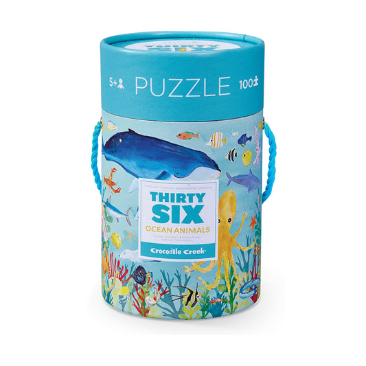 Thirty Six Ocean Animals Jigsaw Puzzle: 100 Pcs