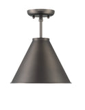 Lincoln Tapered Metal 11" Semi-Flush Mount Ceiling Light