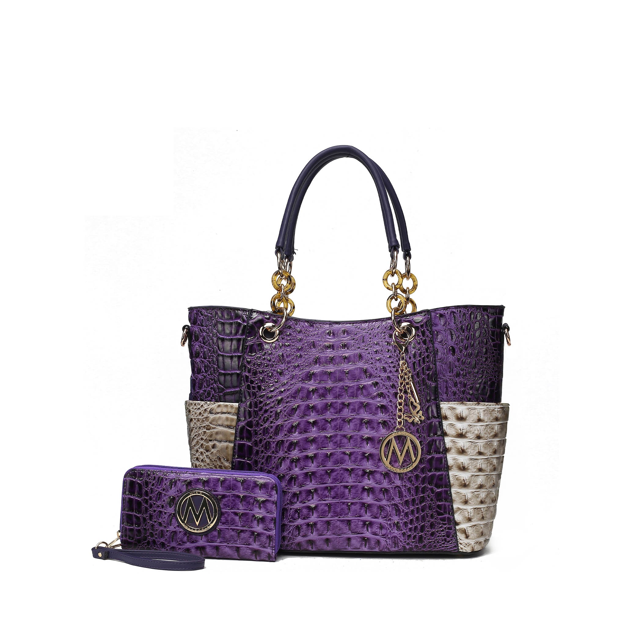  MKF Collection Merlina Tote Bag and Wallet Set - Beige - Bonton