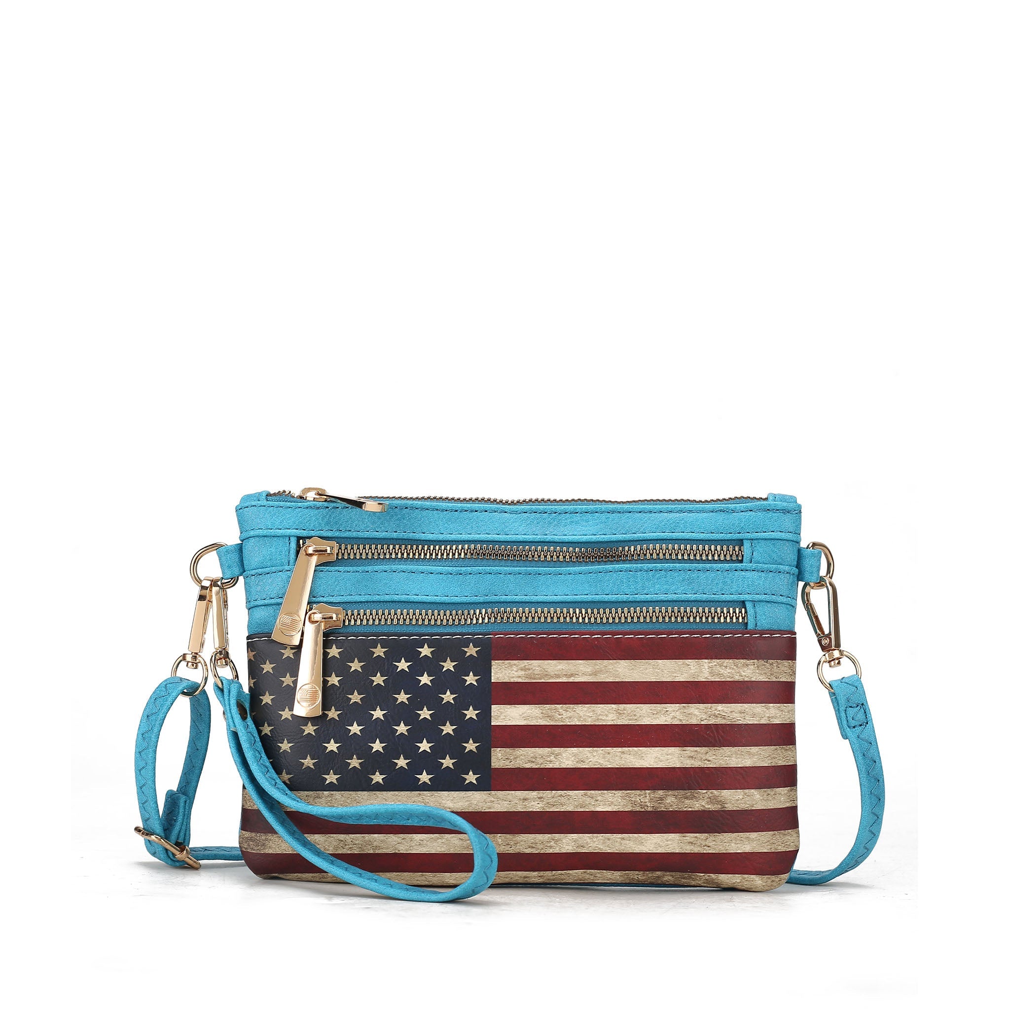  MKF Collection Alisson Printed Flag Crossbody Bag - Black - Bonton