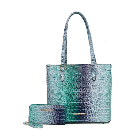 Piper Gradient Croc Tote Bag