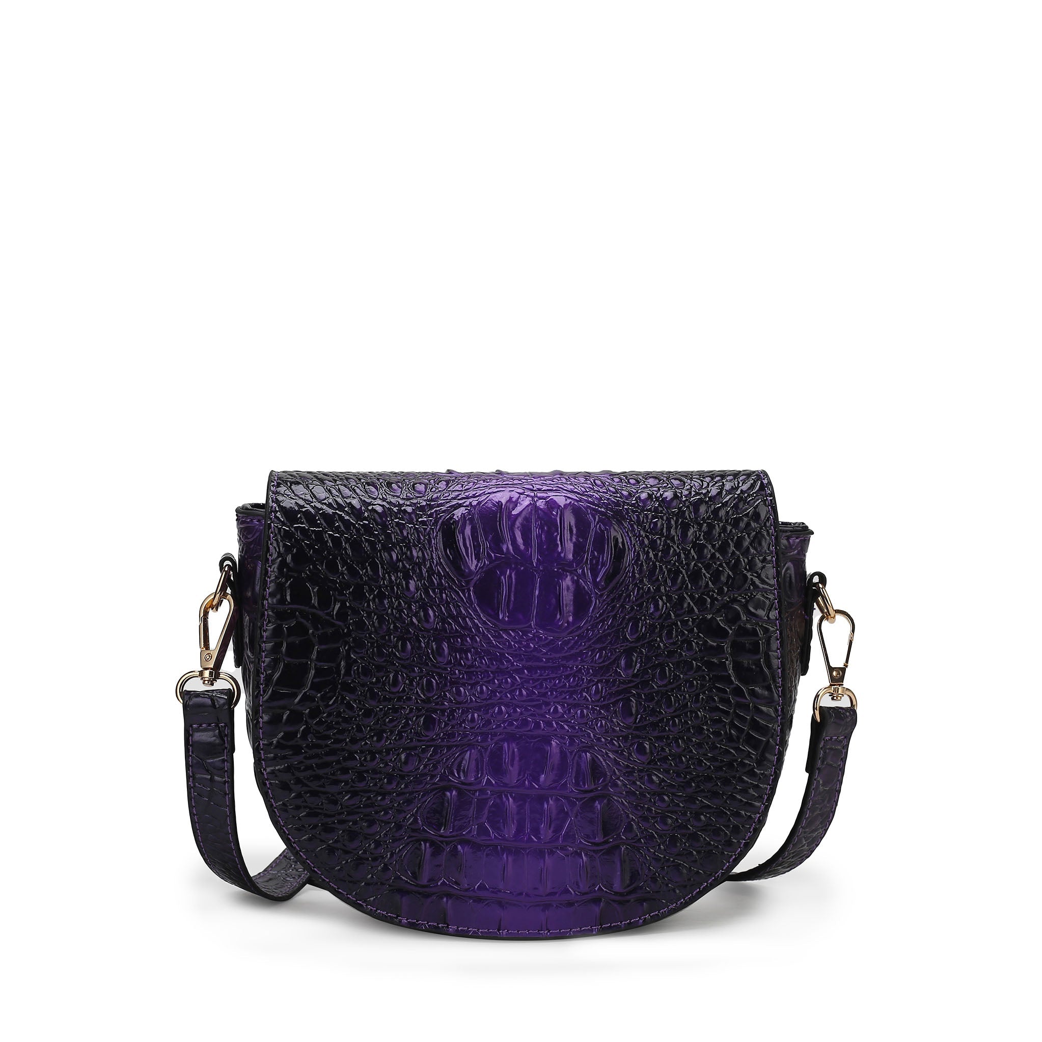  MKF Collection Amalia Croc-Embossed Crossbody Bag - Blue - Bonton