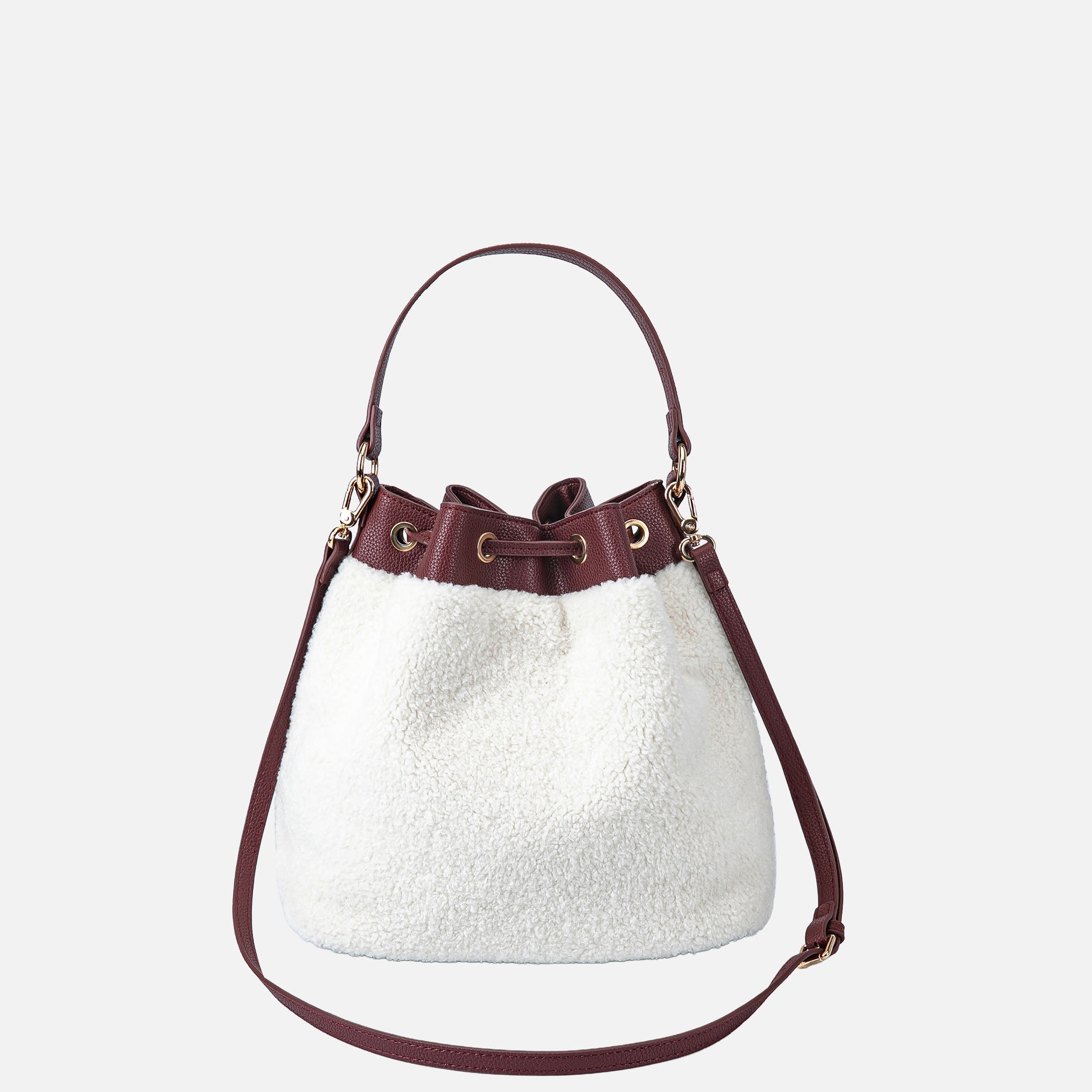  MKF Collection Saryn Faux Fur Bucket Bag and Set - Black - Bonton