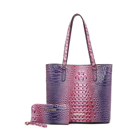 Piper Gradient Croc Tote Bag