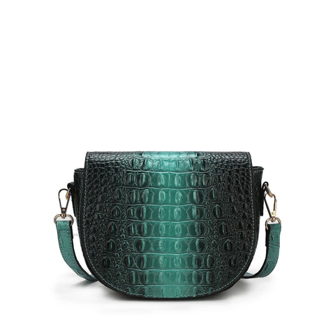 Amalia Croc-Embossed Crossbody Bag
