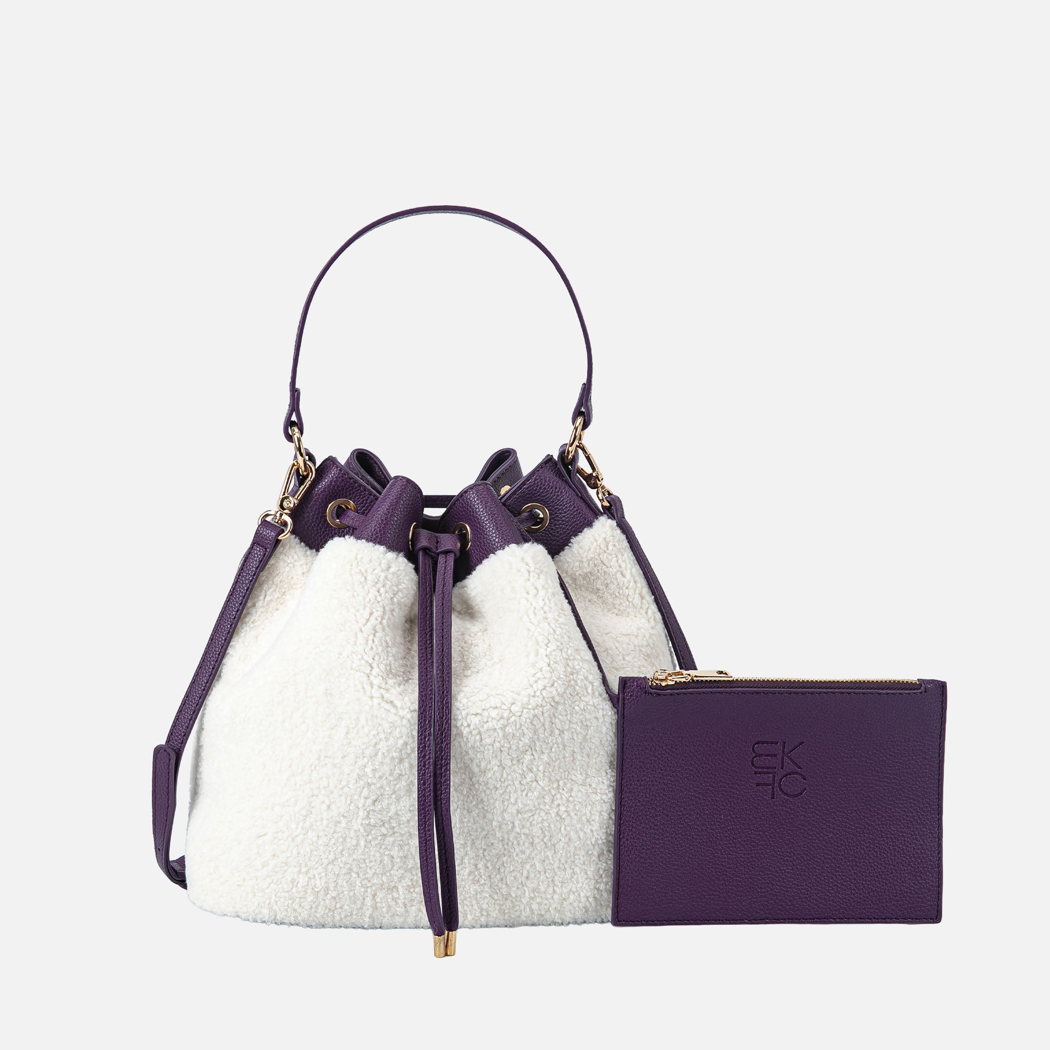  MKF Collection Saryn Faux Fur Bucket Bag and Set - Black - Bonton