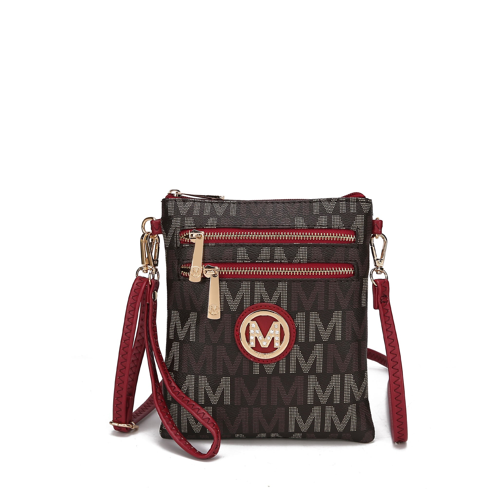  MKF Collection Gaia Milan Signature Crossbody Bag - Red - Bonton